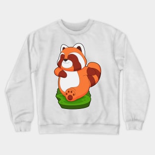 Red Panda Runner Running Sports Crewneck Sweatshirt